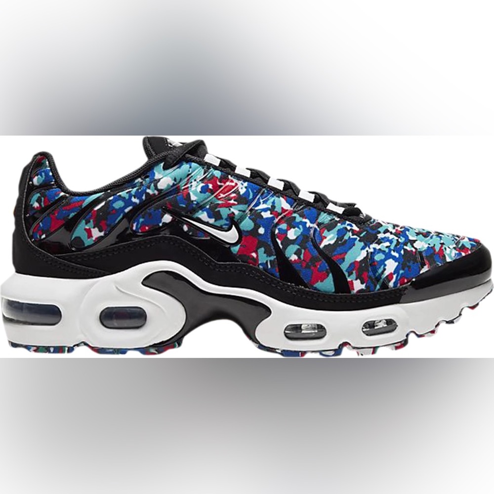 Nike TN Air Max Plus GS Black Hyper Blue Youth US Size 7 Y7 CU4623-001 (…